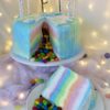 Colour Covered Candy Floss Cake