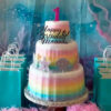 3 Tiered Candy Floss Cake