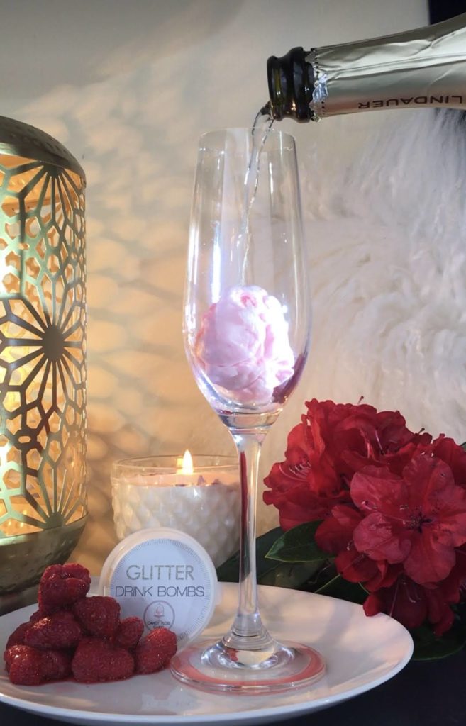 Glitter Drink Bombs Individually Packaged Candy Floss Cakes